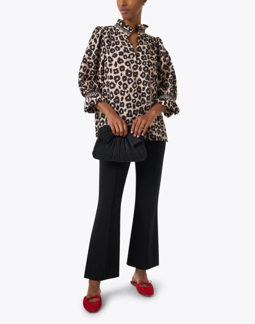 Feminine Leopard Print Tunic Blouse Top for This Season
