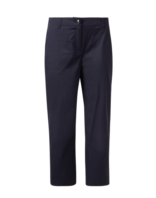 MAC Jeans Nora Navy Blue Cropped Straight-Leg Women's Trousers
