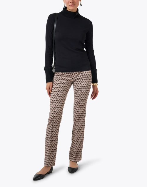 Marc Cain Geometric Patterned Pull - on Pants with Front Pleats