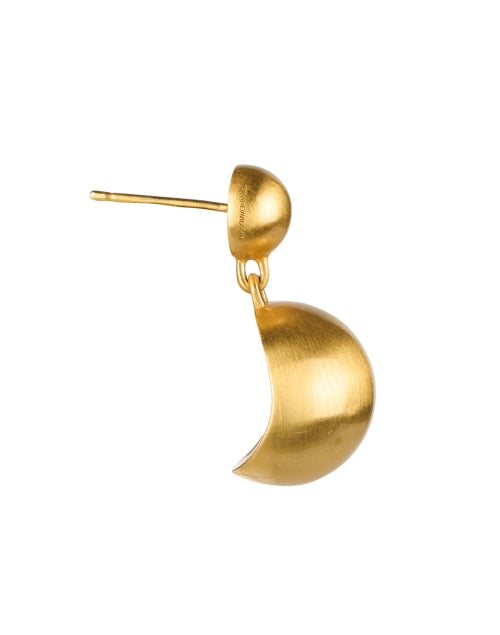 Mini Gold Dome Drop Earrings - Ideal Everyday Jewelry