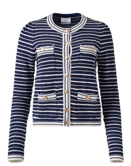 Stylish Navy and White Striped Suzann Jacket for Timeless Fashion