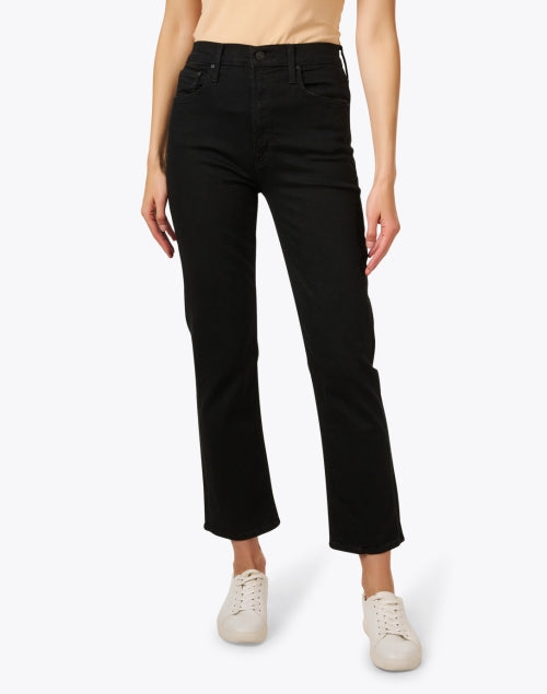 The Stylish Rider Black High-Waisted Ankle-Fit Denim Jeans for a Fashionable Look