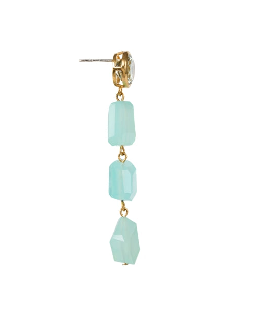 Exquisite Handmade Teal Stone Drop Earrings for the New Season