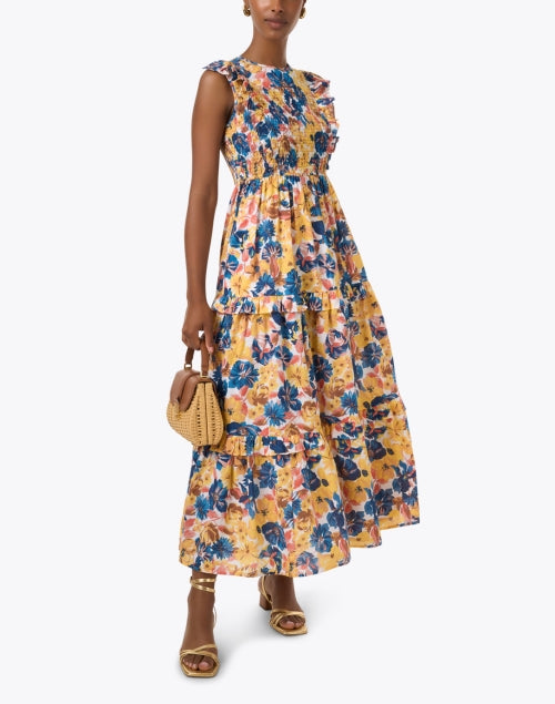 Stylish Iris Multi - Print 100% Cotton Women's Dress