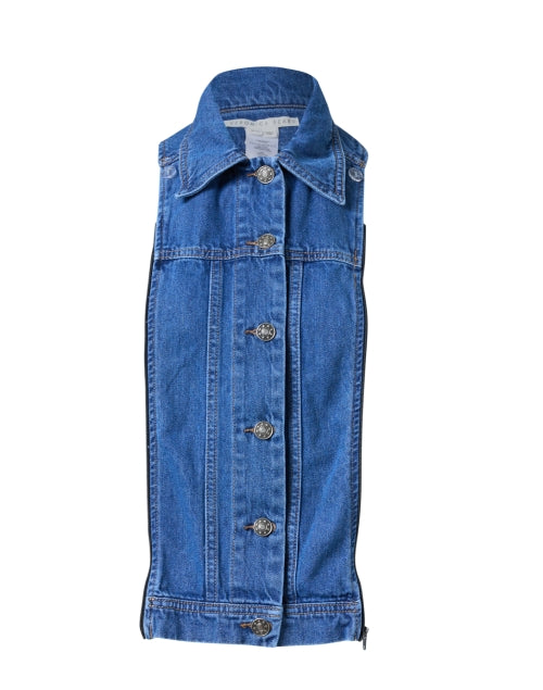 Veronica Beard's Stylish Slate Blue Denim Dickey for a Bulk - free Look
