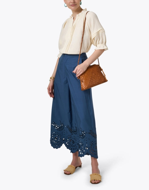 Ivory Cotton Billie Top with Feminine Flair