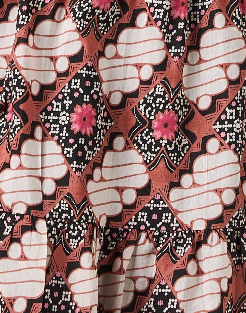 Stylish Catlyn Multi - Printed Mini A - Line Dress for Women