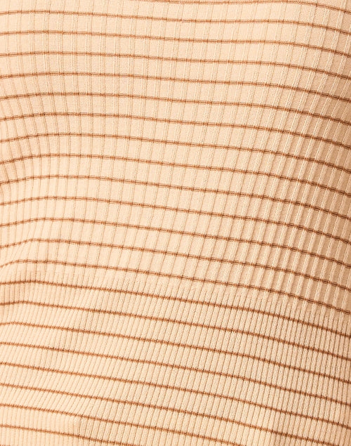 Elegant Orange Striped 100% Merino Wool Knit Top for Timeless Style
