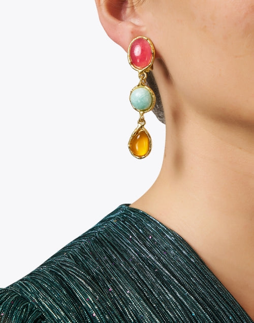 Stylish Cascade Multi - Stone Fashion Earrings for Women