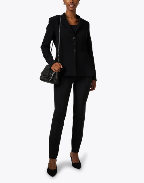 Stylish Black Crepe Women's Jacket for Year - round Wear