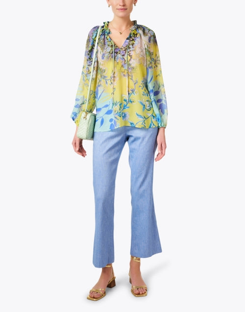 Tina Women's Multi Floral Printed Casual Blouse