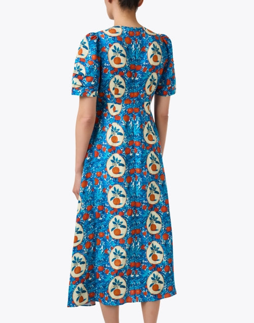 Stylish Casey Women's Multi Orange Print Summer Dress