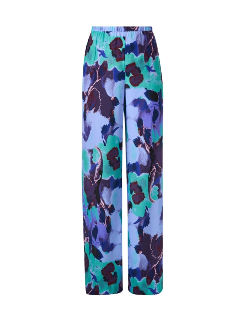 Devon Women's Multi - Patterned Silk Pull - On Straight - Leg Pants