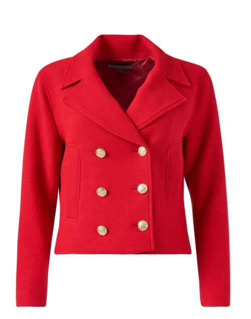 Stylish Red Double - Breasted Fall Jacket by Elliott Lauren