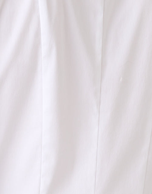 Elegant Godet-style White Peplum Women's Shirt for Weekday Wear