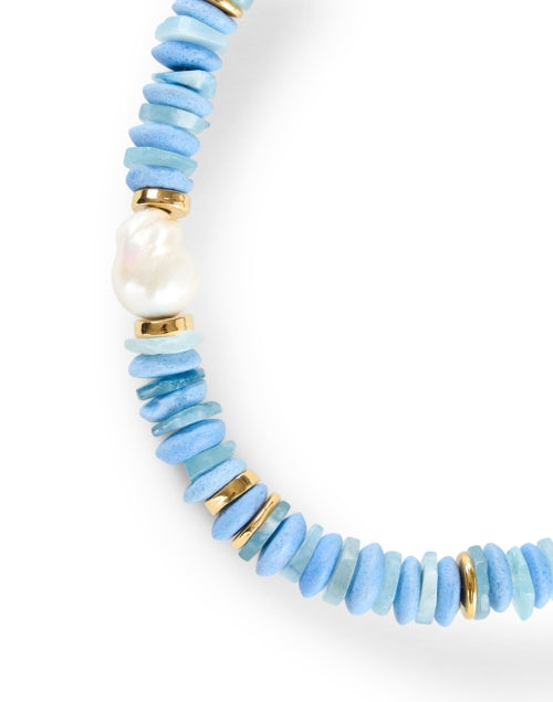 Stunning Umi Light Blue Glass and Pearl Necklace for All Occasions