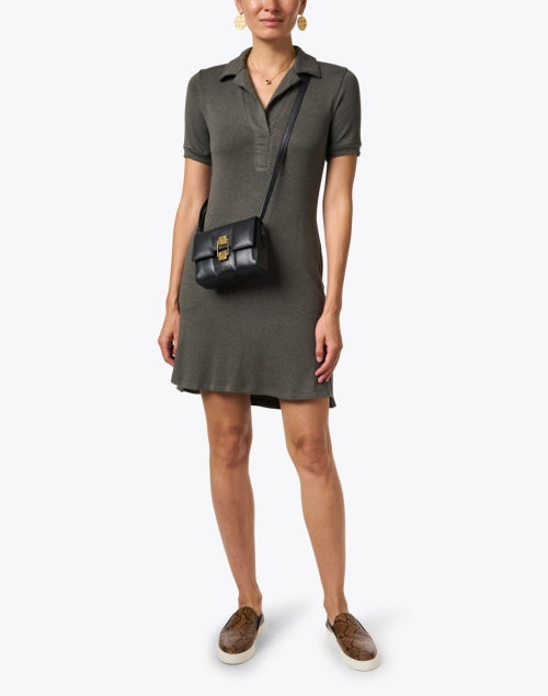 Gracen Women's Olive Green Knitted Casual Dress for Everyday Wear