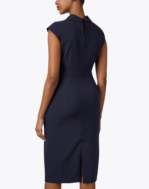 Navy Darshi Keyhole Design Women's Sheath Dress for Night Out