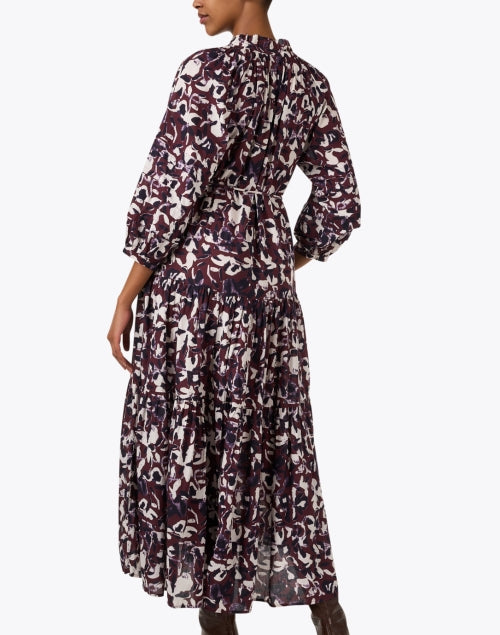 Trinidad Purple Printed Cotton - Silk Women's Dress for Casual and Seasonal Wear