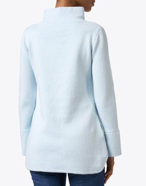 Laura Blue Soft Cotton Cashmere Knit Tunic for All - Season Wear