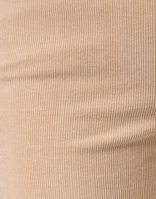 Cambio Francesca Premium Stretch Corduroy Beige Flared Cropped Jeans