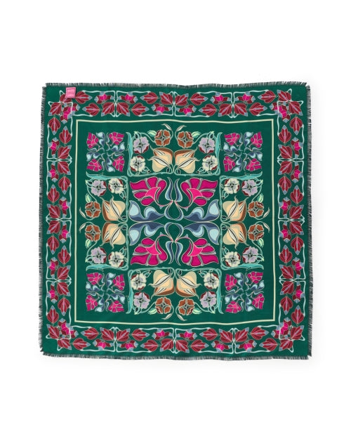 Reversible Black and Green Silk Fashion Scarf for Stylish Wear
