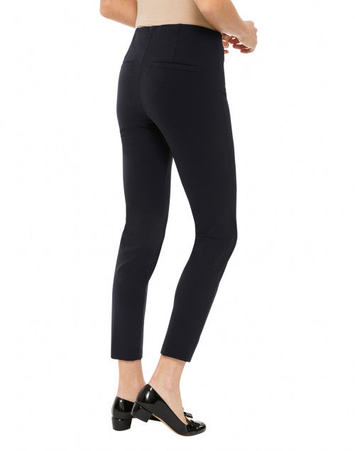 Navy Blue Technological Stretchable Trousers by Ros - Ideal for All - Day Wear