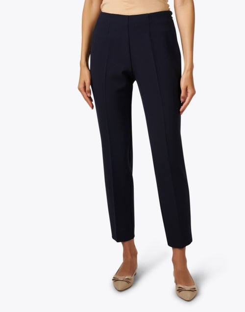 Navy Blue Stretch Straight - Leg Everyday Pants