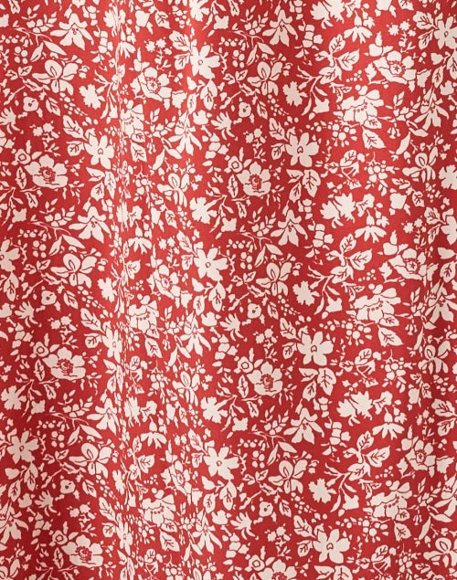 Lea Red Floral Women's Casual Dress for Daytime Wear
