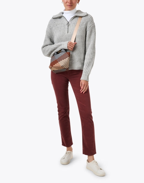 Margaret O'Leary's Maire Classic Grey Cotton Blend Knit Sweater for Fashionable Wear