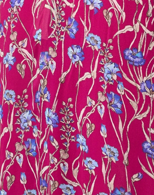 Chelsea Ladies' Magenta Floral Print Blouse for a Stylish Look