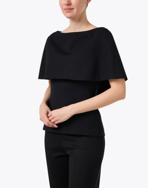 Stylish Elegant Black Ponte Off - the - Shoulder Women's Top