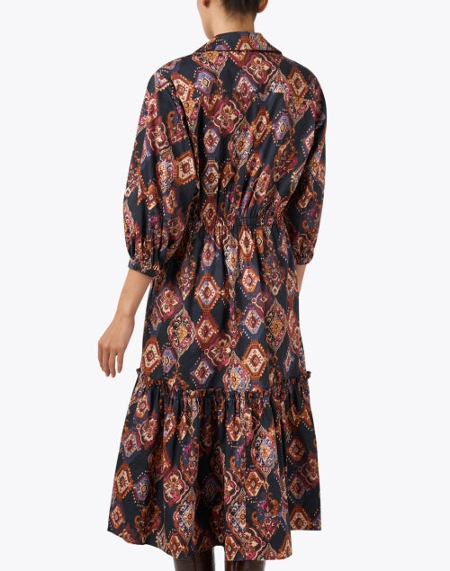 Stylish Hutton Cotton Shirt Dress with Multiple Vibrant Prints