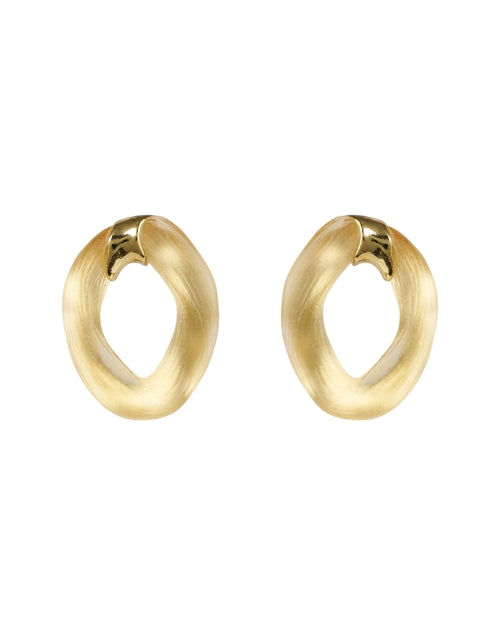 Exquisite 14k Gold Plated Lucite Link Earrings for a Sophisticated Look