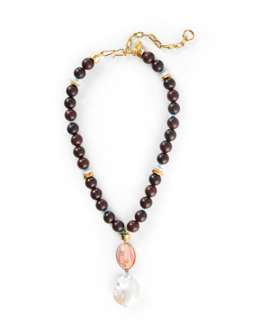 Exquisite Gaia Gold - Plated Drop Necklace with Diverse Gemstones