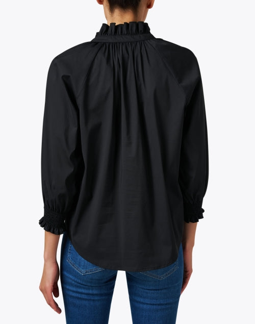 Fiona Women's Black Smooth Poplin Button - Down Shirt