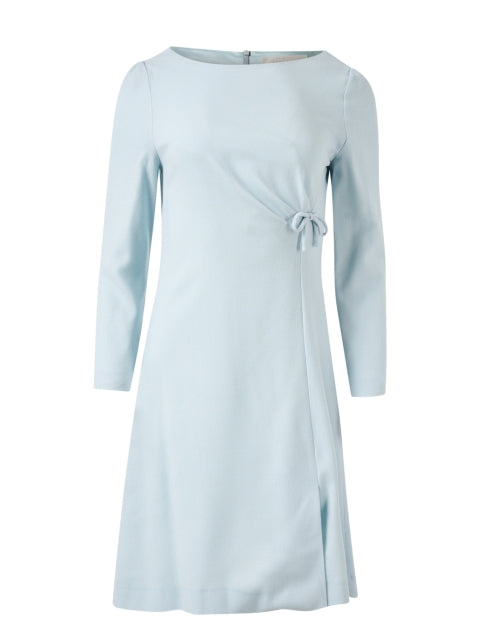 Stylish Vale Women's Blue Wool Crepe Formal Dress