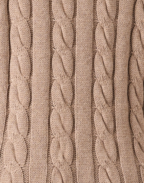 Burgess Monaco Style Beige Cotton Cashmere Blend Women's Sweater for Week - to - Weekend Wear
