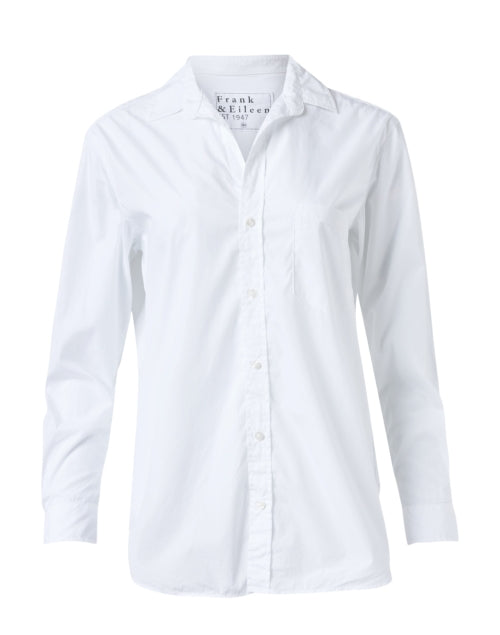 Joedy Women's Classic White Poplin Button - Down Shirt