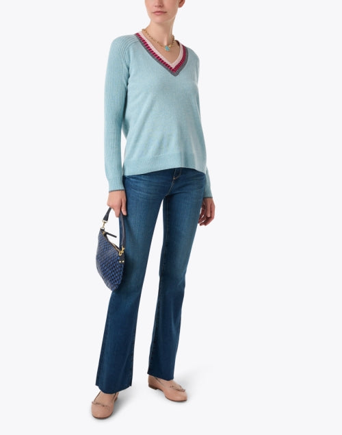 Shore Blue Luxury Cashmere Women's Knit Sweater