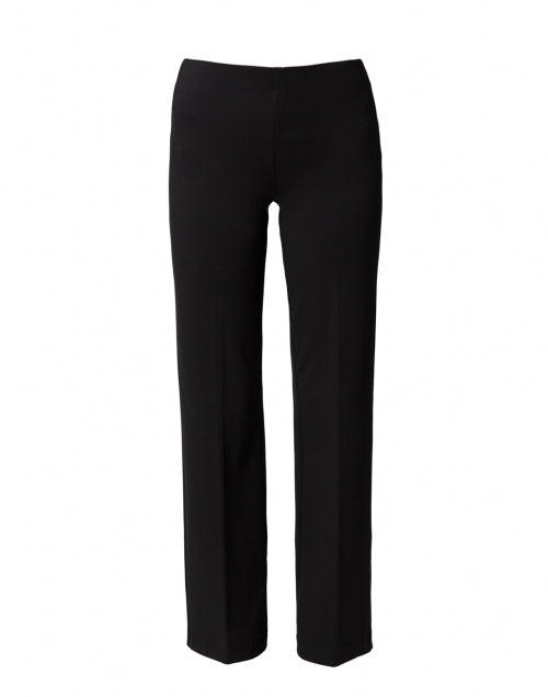 Jules Black Stretch Knit Wide-Leg Pull-On Trousers