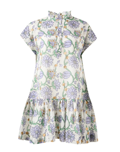 Oliphant's Presidio Mini Dress with Stunning Purple and Gold Floral Print