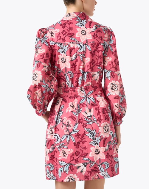 Charming Barbara Pink All - Over Floral Print Cotton Mini Dress