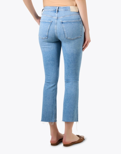 Citizens of Humanity Isola Light Wash Cotton Cropped Bootcut Denim Jeans