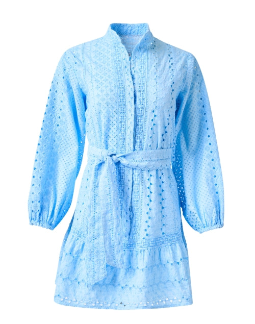 Stylish Rienza Blue Women's Cotton Shirt Dress