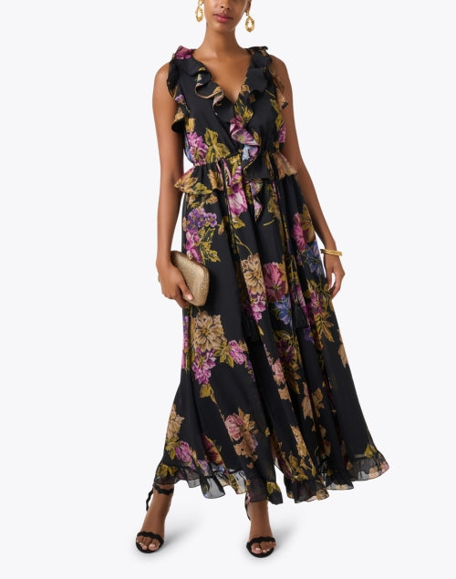 Kobi Halperin Women's Lesley Multi Floral Print Chiffon Evening Dress