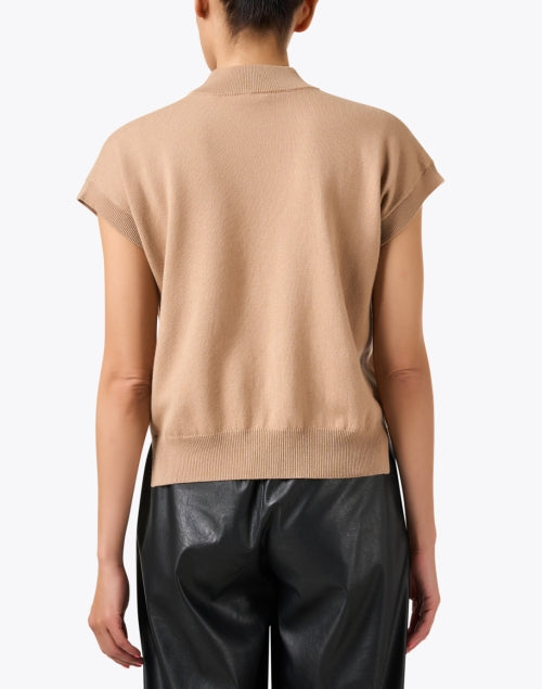 Stylish Brown Wool, Silk, and Cashmere Blend Knit Sweater for Daily Wear