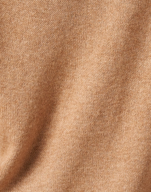 Stylish Jolie Tan Wool Cashmere Layered Turtleneck Sweater