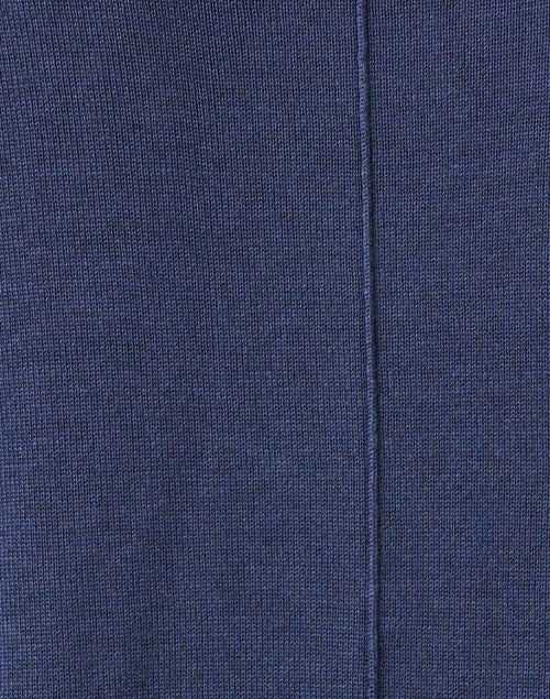 Stylish Navy Cotton - Blend Turtleneck Sweater with Button Detail
