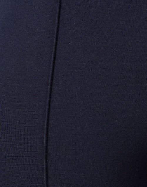 Seventy's Navy-Colored Stretchable Flare-Leg Trousers for Everyday Wear